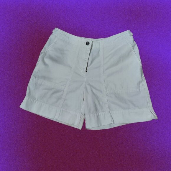 Lauren Ralph Lauren Pants - Lauren Ralph Lauren White Denim Cotton Golf Shorts 4 Petite 28Waist Vintage 90's